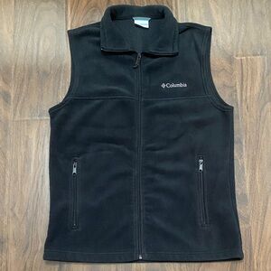 Columbia Black Zip-Up Fleece Vest